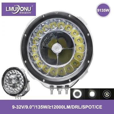 9135W-D 9.0 Inch 135W 12000lm LED Driving Lights with DRL for Car Truck