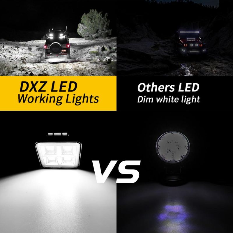 Dxz 64SMD Flood Beam LED Work Light Foglight Car Light Assembly for Truck Boat off Road