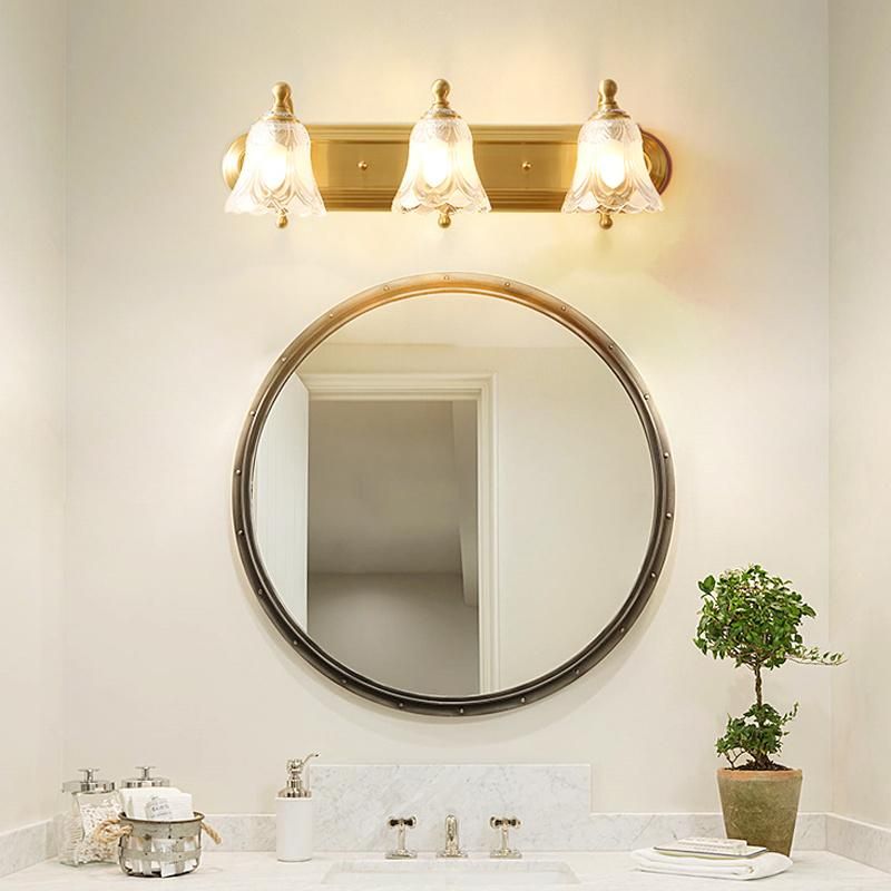 American Mirror Light Copper Bathroom Light Luxury Lamp Mirror Cabinet Retro Wall Light