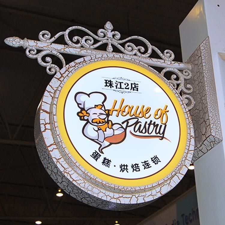 Round Outdoor Acrylic Sign Advertising LED Light Boxes