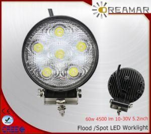60W 12V 24V Pi68 4500 Lm LED Work Lamp for Trcuk