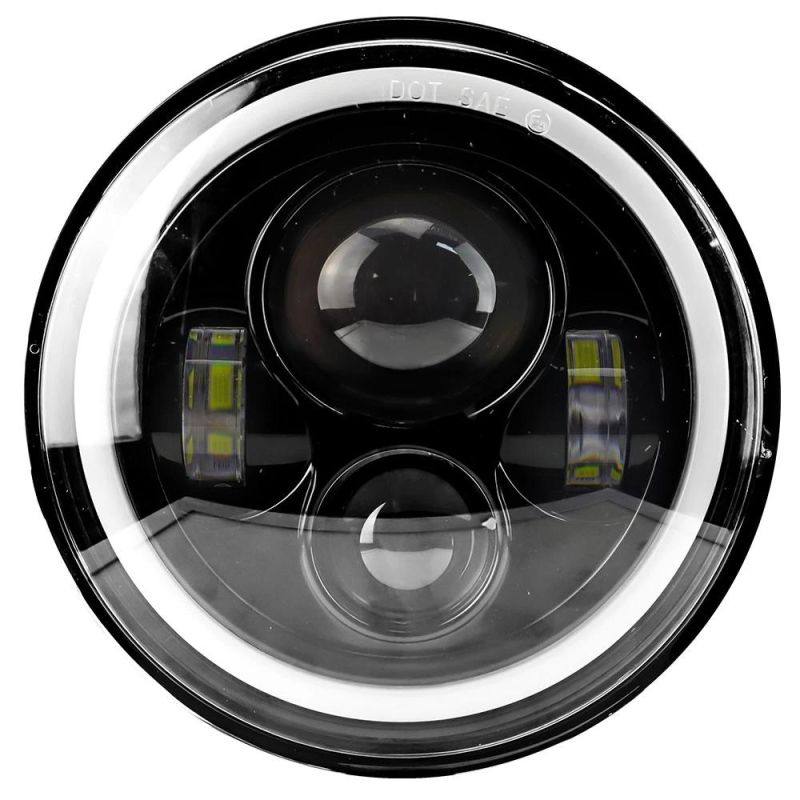 Dxz Thin Section All Round DOT SAE Approved Round 7inch Sealed Beam LED Headlamp Jeep Wrangler LED Headlight for Jeep Harley