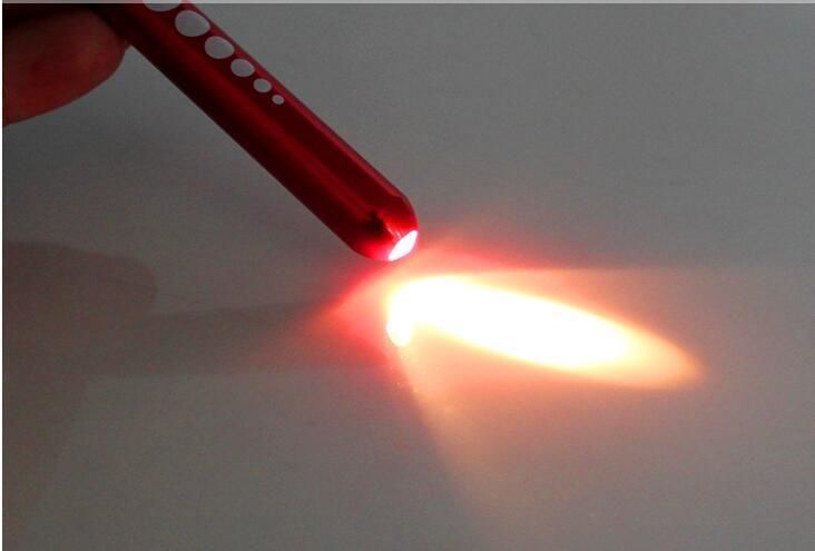 Aluminum Pupil Gauge Doctor Medical LED Pen Torch Light