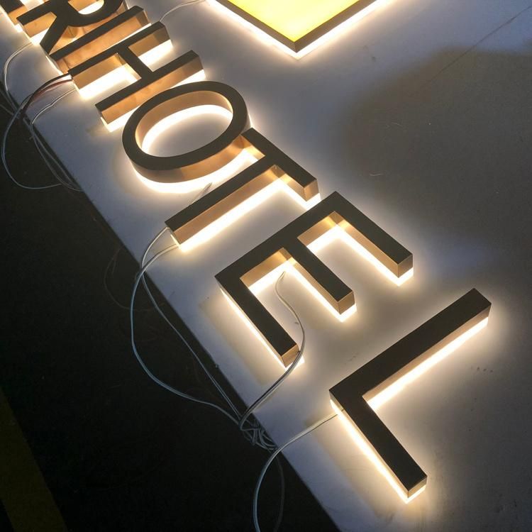 Channel Letter 3D Back Lit LED Sign Metal Acrylic Letters Luminous Words