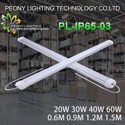 2021 IP65 Linear Light with 5 Years Warranty 60W LED Tri-Proof Lamp