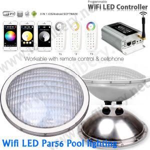 36W WiFi LED Pool Lighting, WiFi Enable PAR56 Swimming Pool Light