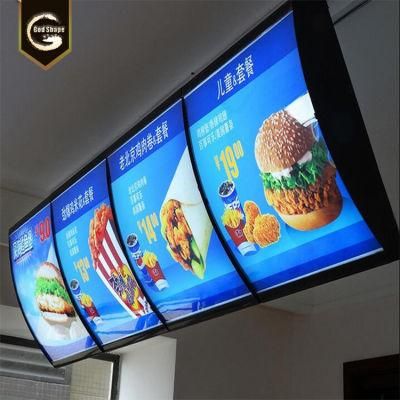 Double Side LED Sign Curved Light Box Signage Menu Board