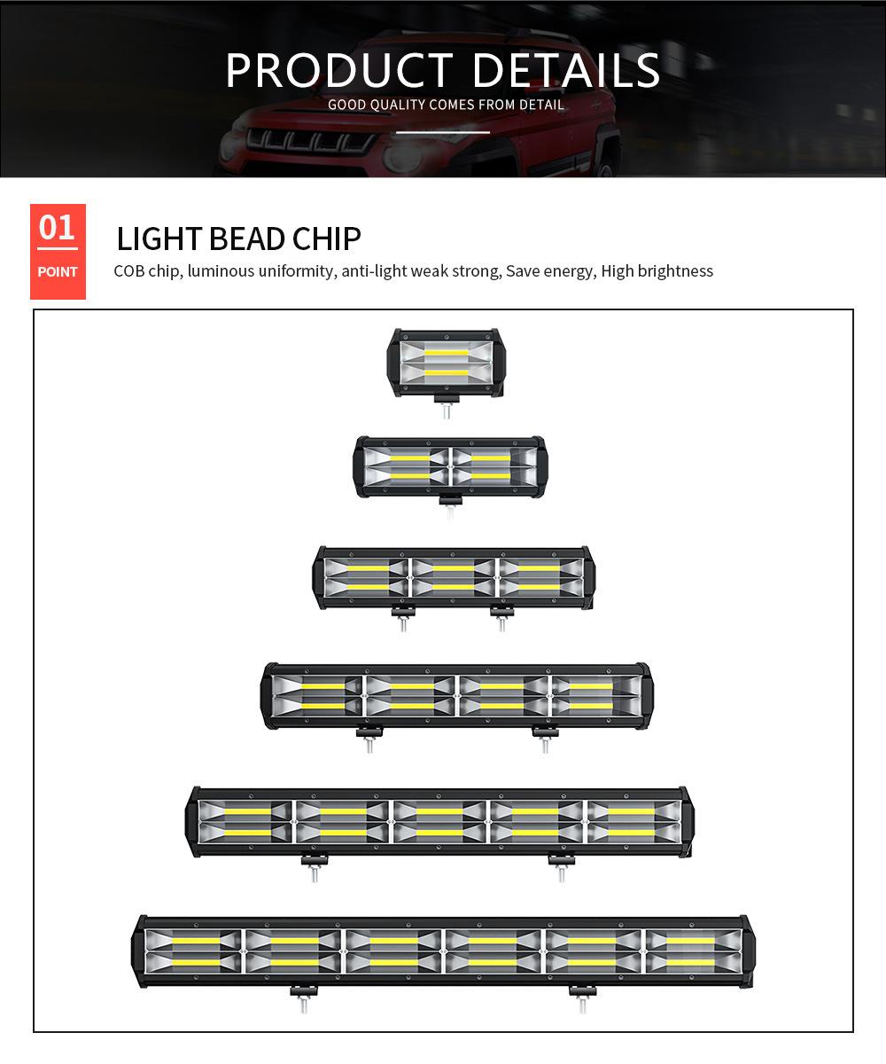 Dxz OEM 5′′inch 72W COB LED Work Light Bar for Trucks Car Tractors Offroad SUV 4WD 4X4 Boat ATV Flood LED Bar Work Light