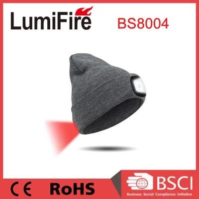 Rechargeble Knitted Beanie Warning Winter Hat Light