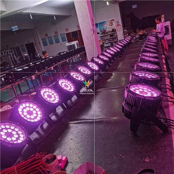 DMX 24X18W Rgbwauv Outdoor Waterproof Super Bright LED PAR Can