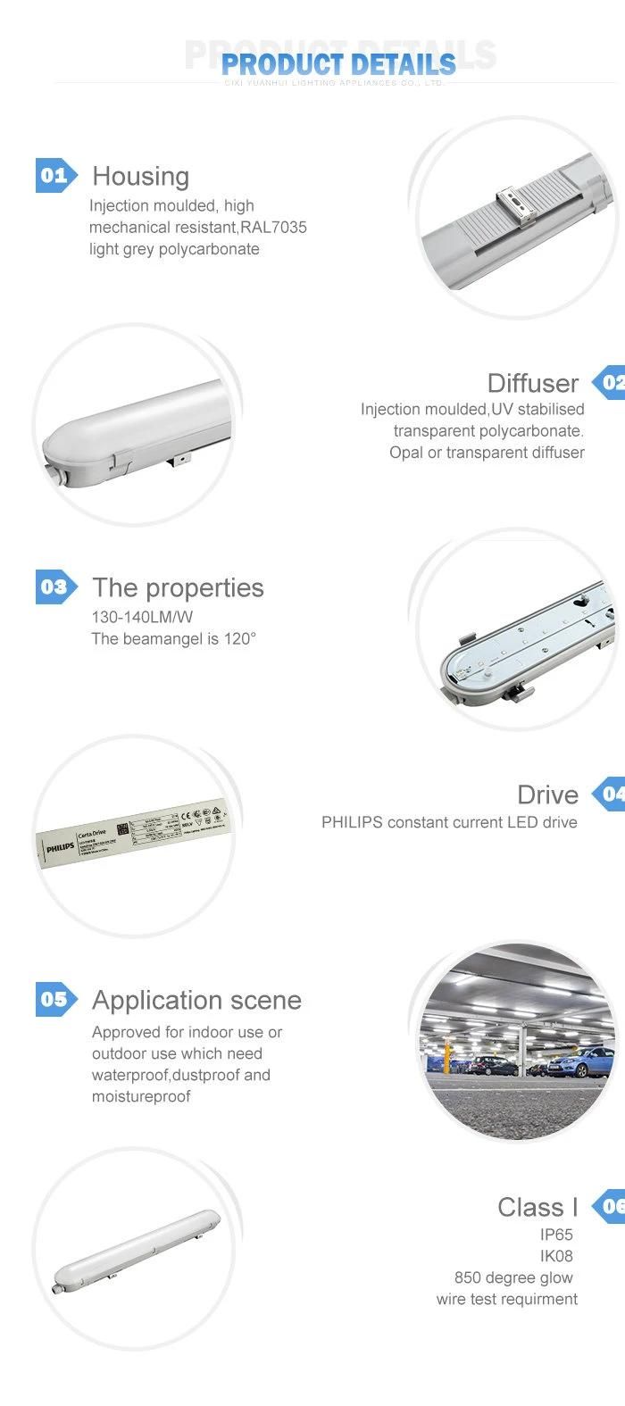 IP65 LED Tri-Proof Tube Light/Linear Batten Tri Proof/LED Explosion Proof Lighting, LED Waterproof Light