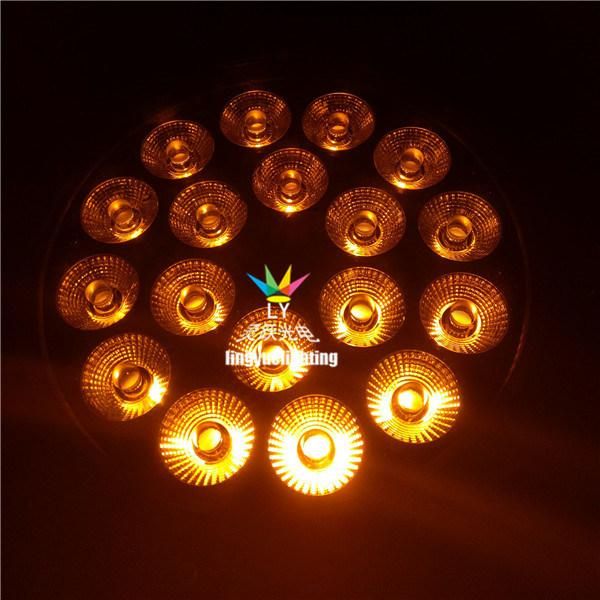 DMX Outdoor 18PCS 18W RGBWA UV LED PAR 64 Can Lights