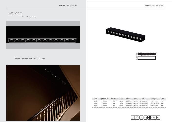 Magnetic Track Light System Pendant Gloal Light Source Serials