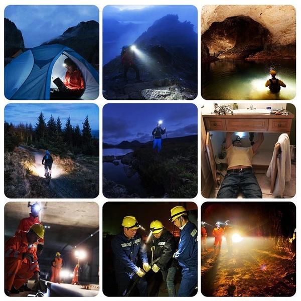 8modes 8 LED Waterproof Head Torch 18650 Headlight Headlamp for Camping Fishing Car Repair Outdoor Hiking