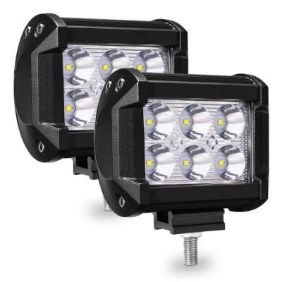 4 Inch 18W SUV Truck Jeep off Road Square LED Work Light