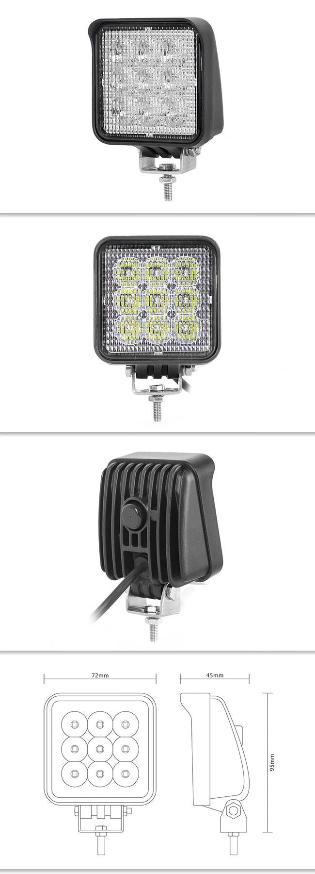 Professional 27W Flood LED Agriculture Forklift Warning Work Lights