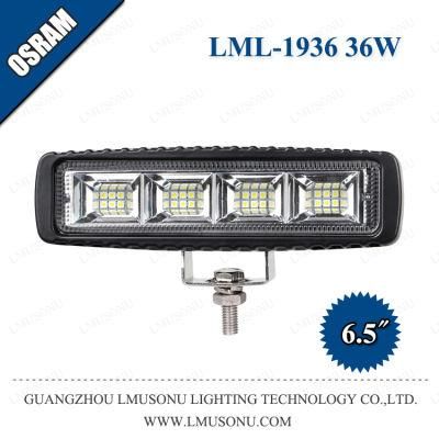 LED Machine Work Lamp 12V 6.5 Inch 36W Spot Flood Beam Waterproof IP67