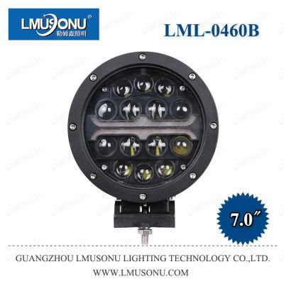 New 7 Inch 60W CREE 0460b Round Spot Flood Auxiliary LED Work Lamp with DRL Light for Car Truck Transport Vehicles
