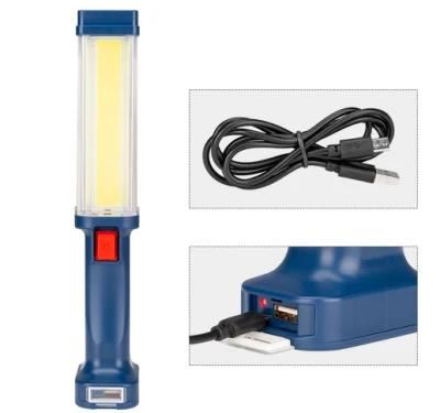 High Quality Camping Emergency 10W COB Working Spotlight with Power Bank Hook Strong Magnet Car Inspection Lamp Handheld LED Work Light