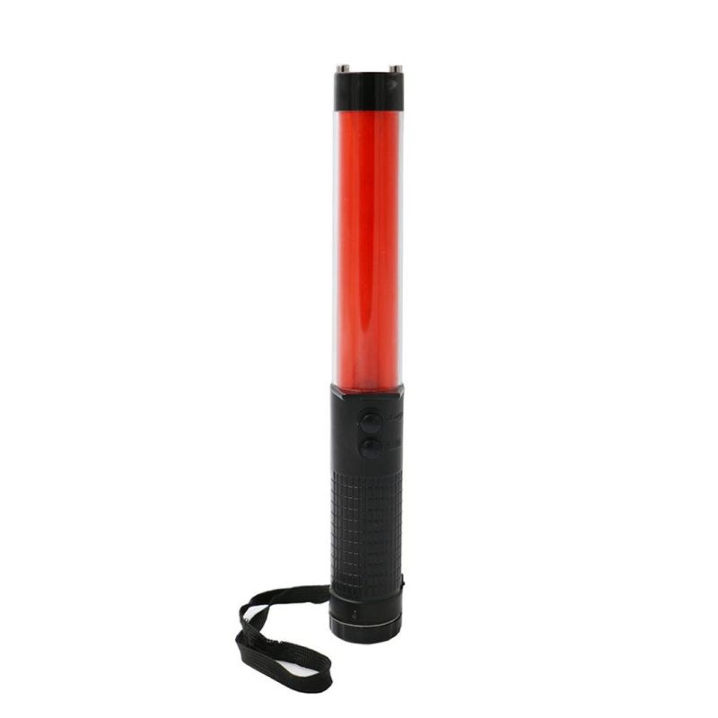 Equipment Lamp Batteries Red Light LED Flashlight Traffic Safety Flashlight Powerful LED Wyz19132