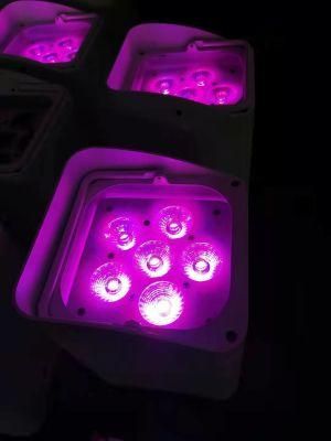 Wireless Battery 6*18W RGBWA+UV DJ Wedding Battery Powered LED Uplight WiFi APP DMX LED PAR Light