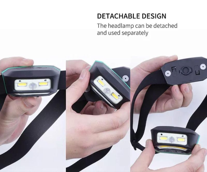 Hidden Rechargeable Skinhead Lamp LED Aluminum Alloy Headlamp for Outdoor Fishing, Cycling and Camping