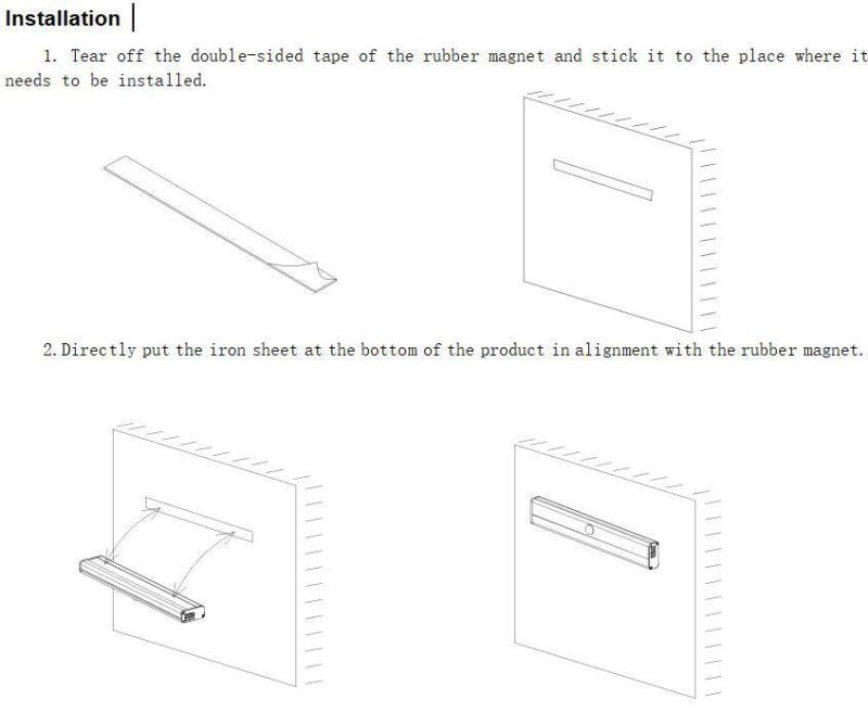 LED Automatic Under Cabinet Lighting, Rechargeable with Eye-Protection Design