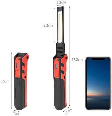 Wholesale Camping Emergency Portable Torch Lamp Car Repair Magnetic Folding LED Torch Light High Quality Rechargeable LED Working Flashlight