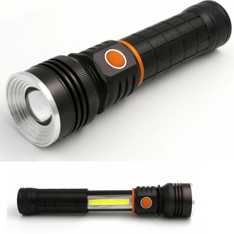 Hot Sale Portable LED Torch Lamp Powerful 10W Torch Light with Magnetic Base Zoomable Tactical Flashlights 800 Lumen Rechargeable LED Flashlight