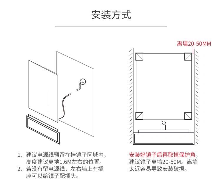 LED Mirror Wall Lamp Mirror Headlight Modern Lamp