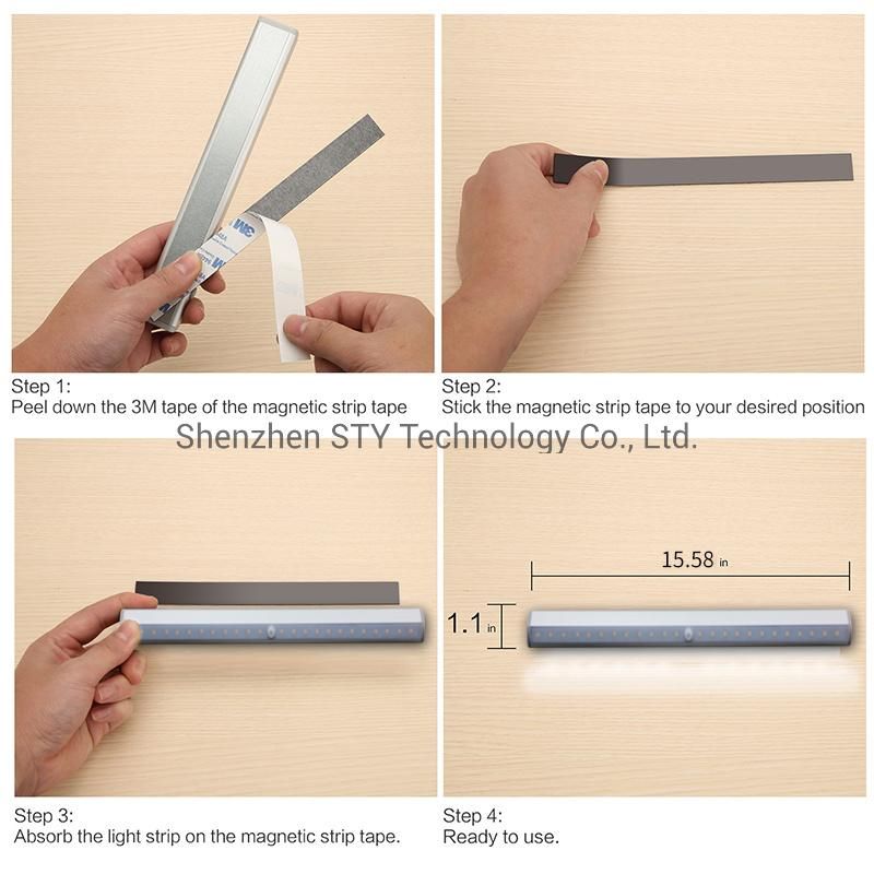 Wireless USB Rechargeable Battery 24 LED Motion Sensor Indoor / Outdoor Night Emergency Light