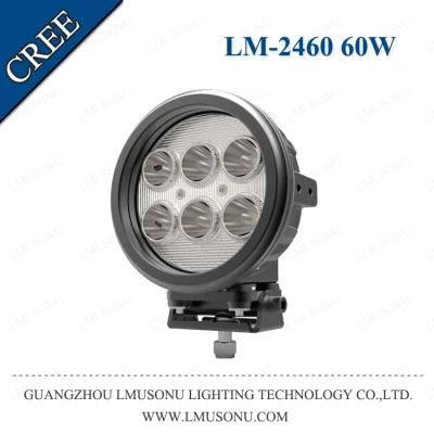 4X4 12V 24V DC 7 Inch Auto LED Work Light 60W CREE Chip 6PCS*10W for Truck