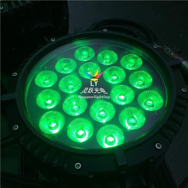 18X18W PAR 64 LED IP65 Rgbwauv Stage Lighting