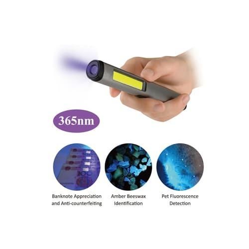 LED Rechargeable Magnetic Pocket Light with UV and Laser