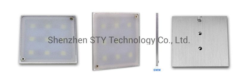 Ultra-Thin Surface Mounted Square LED Under Cabinet Lighting for Kitchen Cabinet/Under Counter/Book Case Lighting