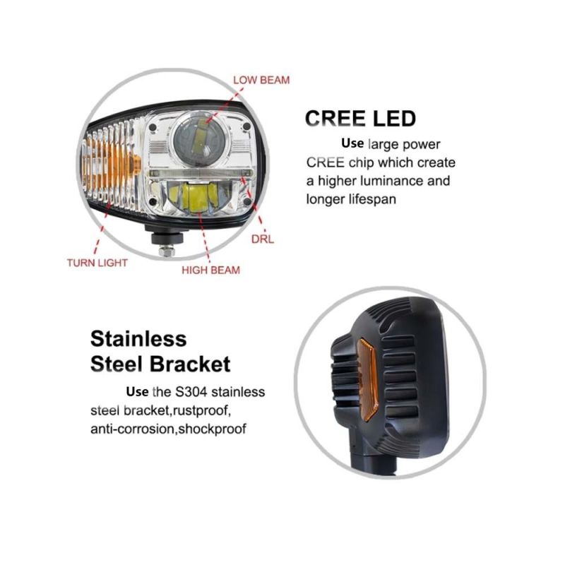 Hella C140 Hella C220 LED High-Low Beam Direction Indicators and Position Heavy Duty Work Lights