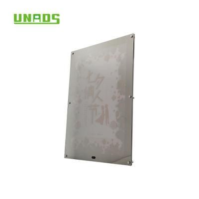 Acrylic Mirror Panel Advertising Light Box with LED Backlight