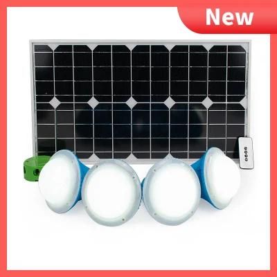 New Solar Power System Portable Home Outdoor Solar Lights Kits 4 Bulbs